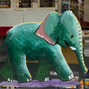 Have You Seen Dinosaur shop window elephant