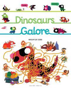 Dinosaurs Galore book, Masayuki Sebe, picture book for kids, puzzle book