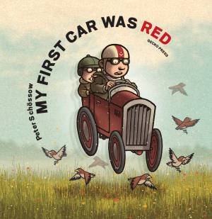 My first car was red book, Peter Schossow, picture book for kids, book about cars and brothers