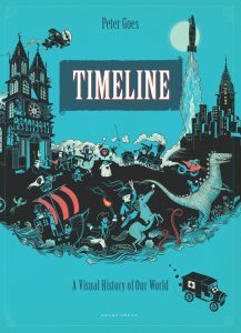 timeline book, Peter Goes, illustrated history book, history book for kids