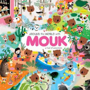 Around the world with Mouk book, Marc Boutavant, picture book for kids, interactive atlas