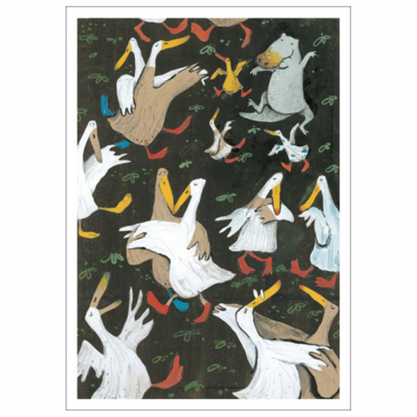 Dancing ducks Gecko Press gift card Dancing ducks Gecko Press gift card