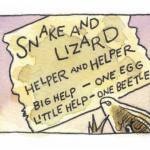 Gavin Bishop snake and lizard picture book prints