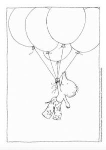 My Mama colouring sheet balloons