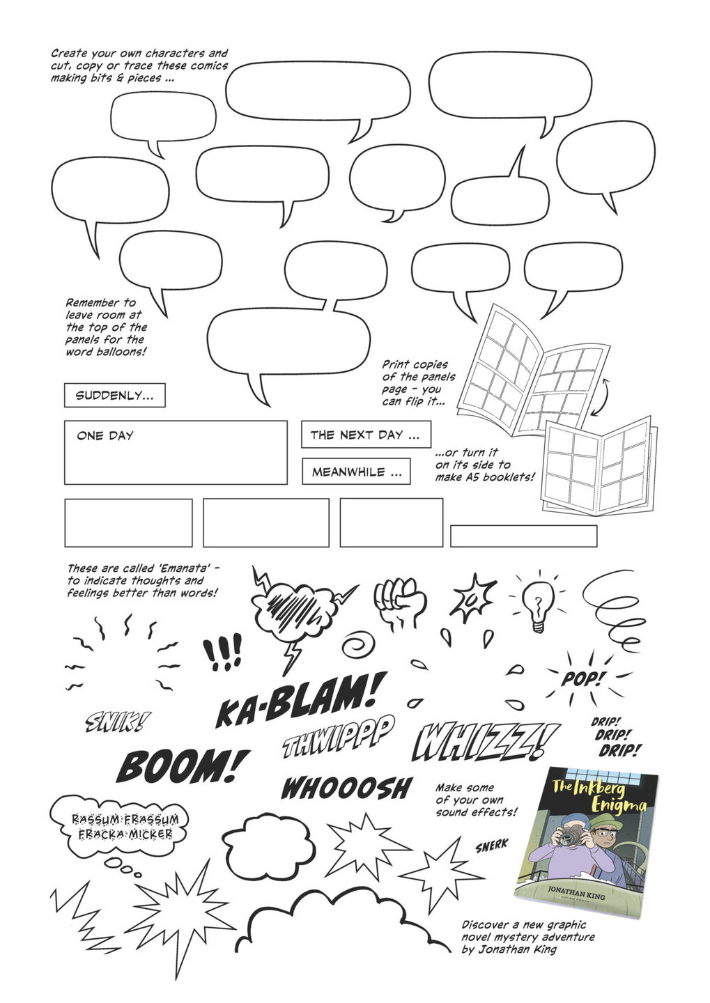 The Inkberg Enigma Create Your Own Comic Activity