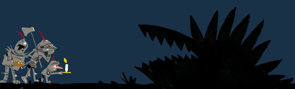 dragon silhouette with big mouth