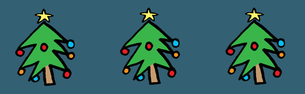 Christmas tree banner