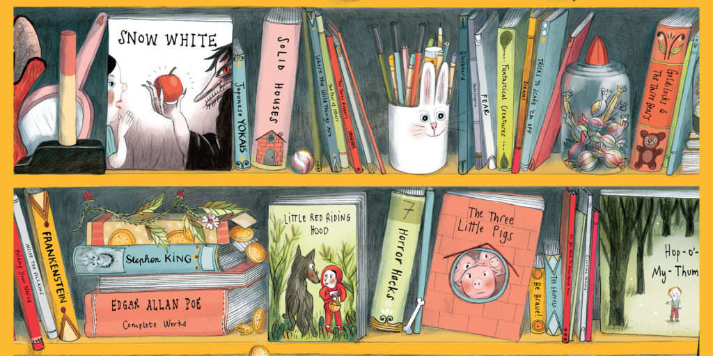 Bookshelf illustration (c) Clotilde Perrin